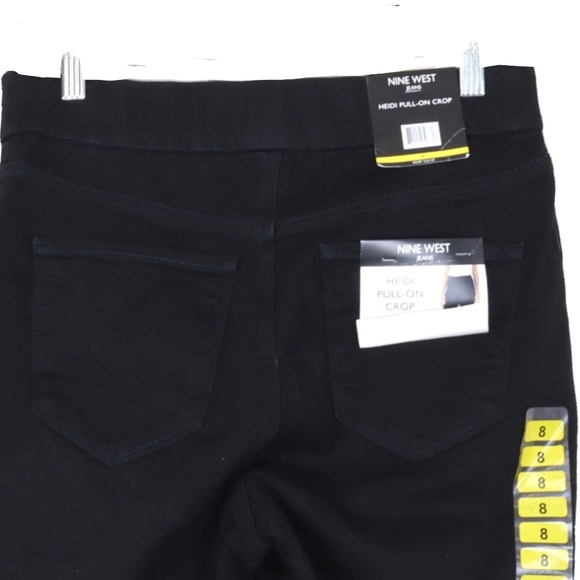 NWT Nine West Heidi Blk Pull On Stretch Crop Pants - Picture 6 of 6